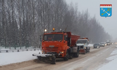 В Ленинградской области усиливается снегопад